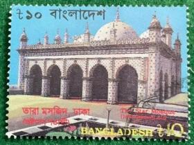 孟加拉国邮票 1992年 世界遗产建筑 信销1全 斯目3美金 外国邮票