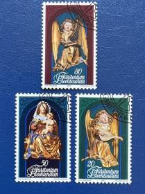 列支敦士登1982年圣诞节盖销邮票，全