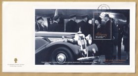 YE 奥尔德尼邮票 2002 伊丽莎白二世加冕50周年 小型张首日封如图