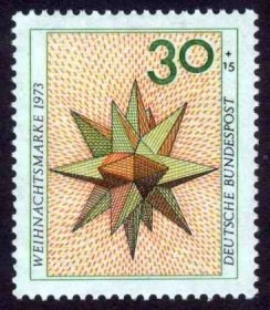 德国邮票1973：附捐 乐器 圣诞星