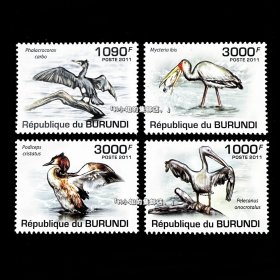 非洲布隆迪邮票 2011年 鸟类动物水鸟飞禽 4全