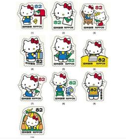 G193 日本邮票 2018年 hello kitty 凯蒂猫 10全销