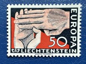 列支敦士登1962年欧罗巴邮票，无贴新全