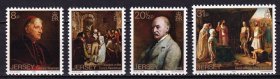 WH04-08 泽西岛邮票 1983 画家乌利斯逝世50周年 4全新