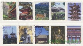 日本邮票2002年第二次世界遗产C1803-C1804-C1805-C1806信销名胜