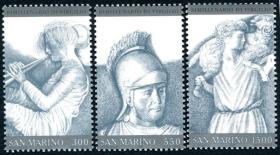 圣马力诺邮票1981年 古罗马诗人维吉尔3全新