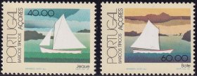 葡属亚速尔邮票   1985年船2全   全新   外国邮票