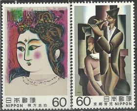 日本1982年《近代美术（14组）》邮票