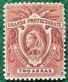 英属 乌干达邮票 1898年-1902年 雕刻版 维多利亚女王 贴票 $9.25