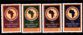 L1马拉维邮票 1969非洲发展银行5周年
