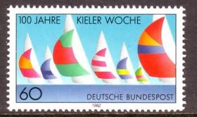 德国邮票西德1982年国旗1全