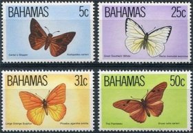 巴哈马邮票1983：蝴蝶 4全