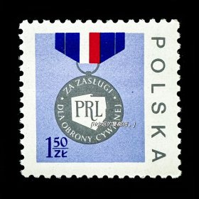 波兰邮票 1977年 民防勋章 1全