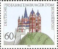 德国邮票 1985年 拉思河畔林堡圣乔治大教堂 1全新