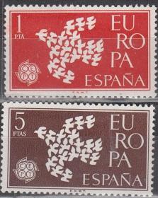 西班牙1961年《欧罗巴》邮票