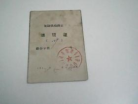 1962年  凭证供应商品   购货证