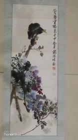 戴德培,紫藤挂云木,花蔓宜阳春,画一幅