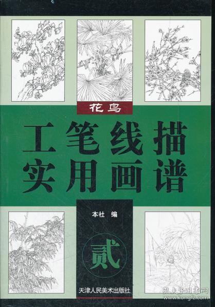 工笔线描实用画谱 贰 花鸟2 工笔花鸟画作品国画赏析初学入门基础白描线稿构思线描绘画技法 工笔画 天津人民美术出版社