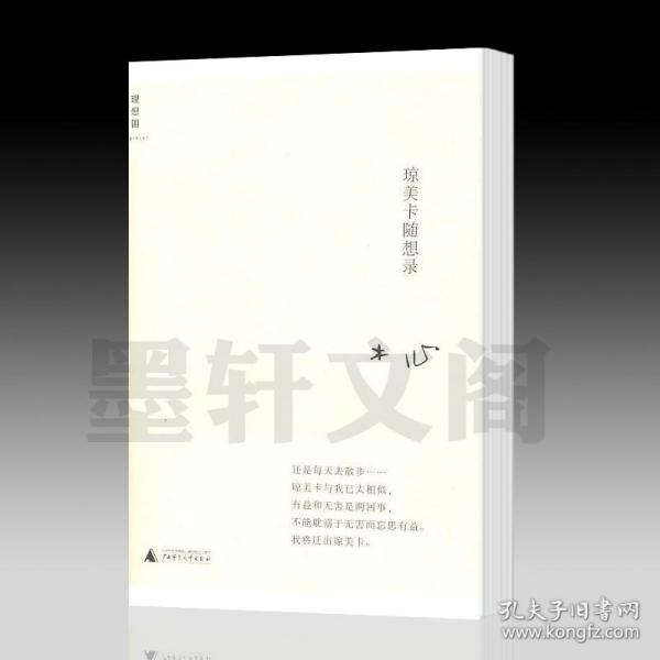 正版现货 理想国 木心作品系列一辑 琼美卡随想录（精装） 广西