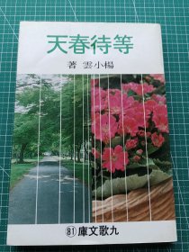 原版老版文学-《等待春天》-杨小云著-长篇小说-九歌出版社1981年10月初版