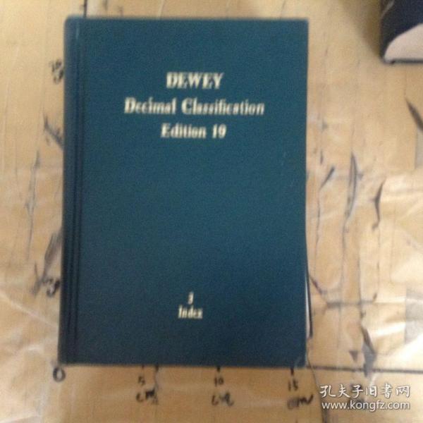 DEWEY Dccimal Classification Edition 19.3 Index