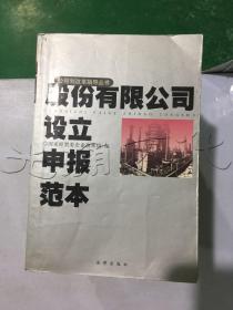 股份有限公司设立申报范本