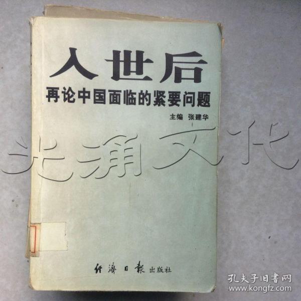 入世后再论中国面临的紧要问题