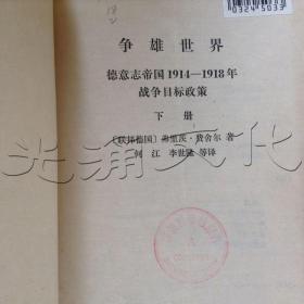 争雄世界：德意志帝国1914-1918年战争目标政策