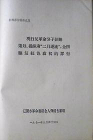 现行反革命分子彭辉罪行材料之一至之六（16开）