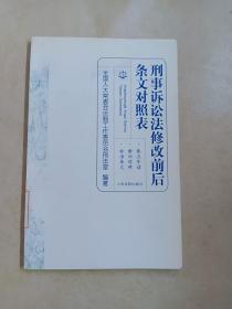 刑事诉讼法修改前后条文对照表