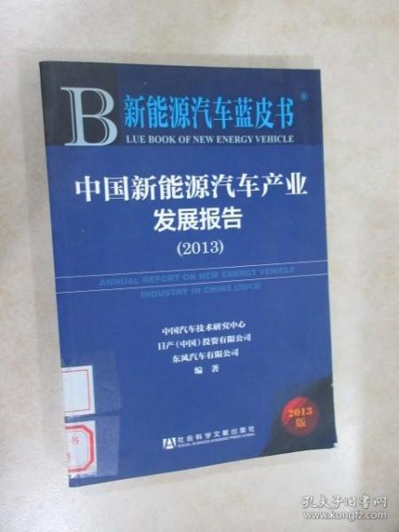 新能源汽车蓝皮书：中国新能源汽车产业发展报告（2013）