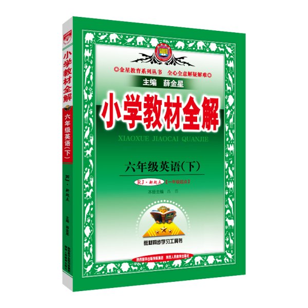 小学教材全解 六年级英语下 人教版 RJ 新起点 2018春