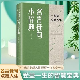 名言佳句小辞典古今中外名人名言好词佳句好句初中高中生课外阅读书籍好词好句好段大全优美句子积累