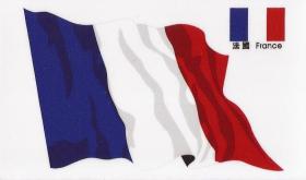 法国飘扬旗贴纸（6*10）cm