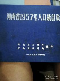河南省 1957年人口资料