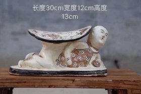 45_宋，磁州窑凉枕，做工精细，造型别致，画工一流，施釉均匀，品相完好，尺寸如图