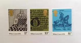 Q英国 1976 印刷工业500年 3枚新 邮票（458）