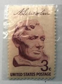 美国 1958 林肯塑像邮票