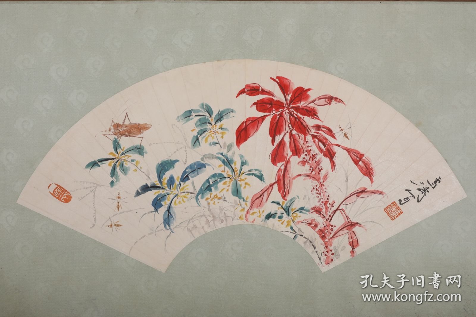 花卉虫扇面 1-333