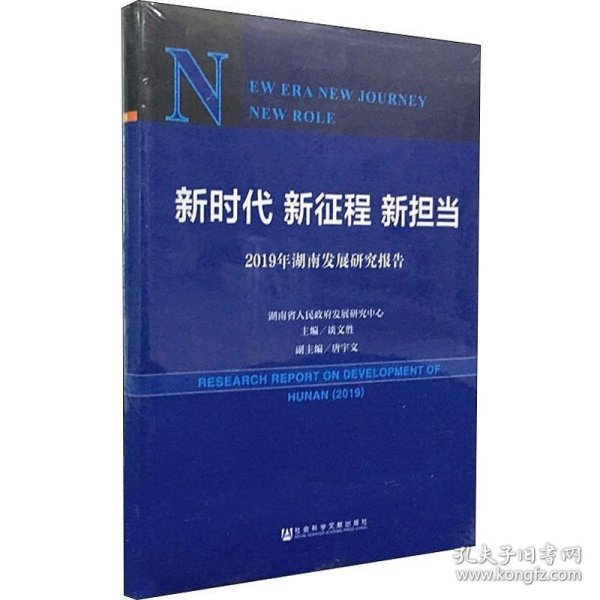 新时代 新征程 新担当—2019年湖南发展研究报告