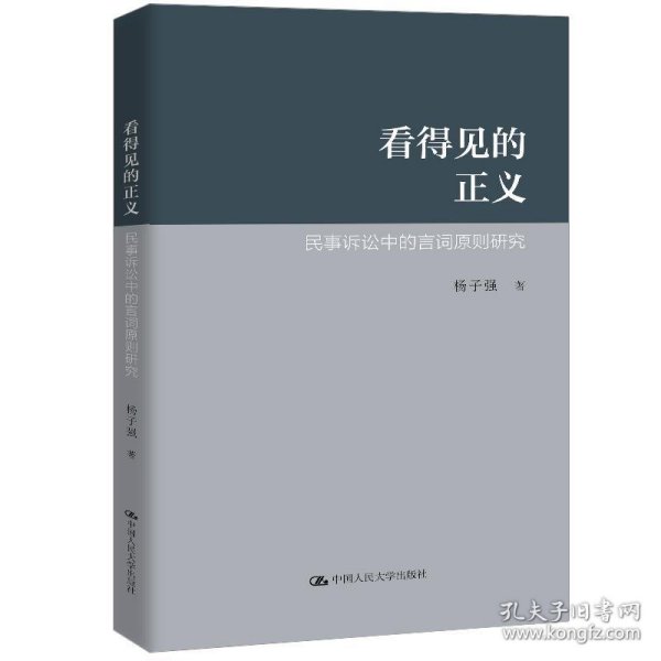 看得见的正义——民事诉讼中的言词原则研究