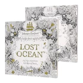 现货 Lost Ocean: An Inky Adventure and Coloring Book for Adults