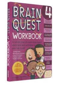 现货 Brain Quest Workbook:4th Grade [With Over 150 Stickers and Mini-Card Deck and Fold-Out "7 Continents, 1 World" Poster]