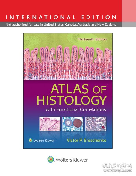 现货 组织学图谱与功能相关性，国际版Atlas of Histology with Functional Correlations, International Edition