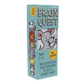 现货 Brain Quest for Threes, Revised 4th Edition: 300 Questions and Answers to Get a Smart Start