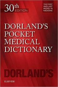 现货 Dorland's Pocket Medical Dictionary, 预防医学、卫生学