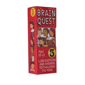 现货 Brain Quest Grade 5, Revised 4th Edition: 1,500 Questions and Answers to Challenge the Mind