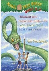 现货 Magic Tree House:Books 29-32:#29 Christmas in Camelot;#30 Haunted Castle on Hallow's Eve;#31 Summer of the Sea Serpent;#32 Winter of the Ice Wizard (Audio CD)