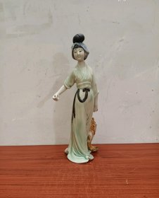 渔女*非常精美的石湾瓷塑像摆件-35