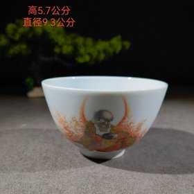 旧藏 故事瓷碗 摆件
